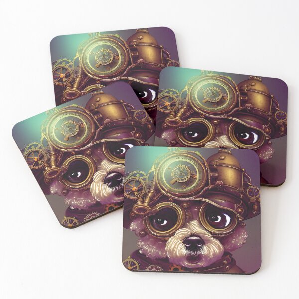 Item preview, Cogwork Bichon Frisse - A Whimsical Steampunk Companion in Digital Art - AI Generated designed and sold by Mechanical-Artt.