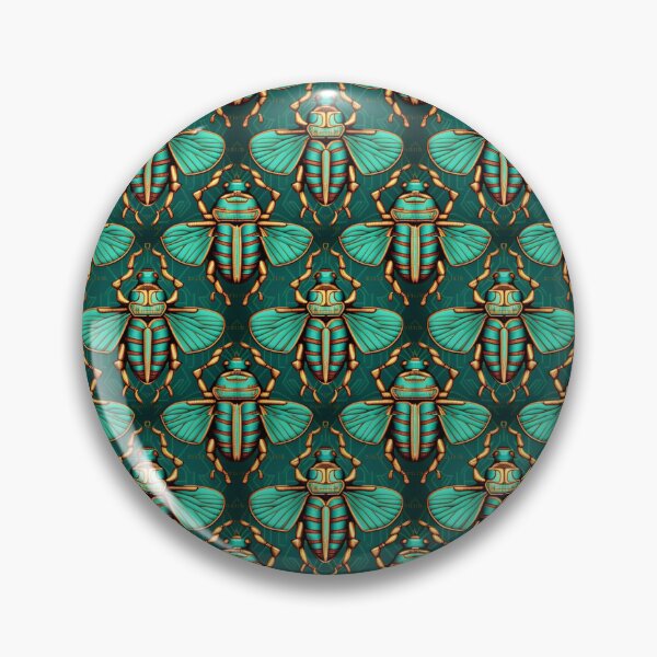 Item preview, Egyptian Flying Scarab Beetle Fabric Textile Pattern designed and sold by Alladin7.