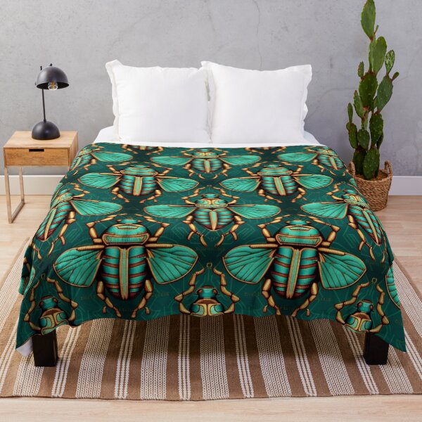 Item preview, Egyptian Flying Scarab Beetle Fabric Textile Pattern designed and sold by Alladin7.