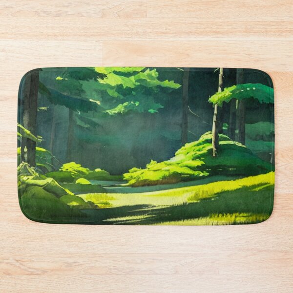 Item preview, Lush Forest Landscape Acrylic Watercolor Painting designed and sold by redjaygraphics.