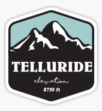 telluride elevation ski skiing hiking climbing biking snow snowboarding Sticker