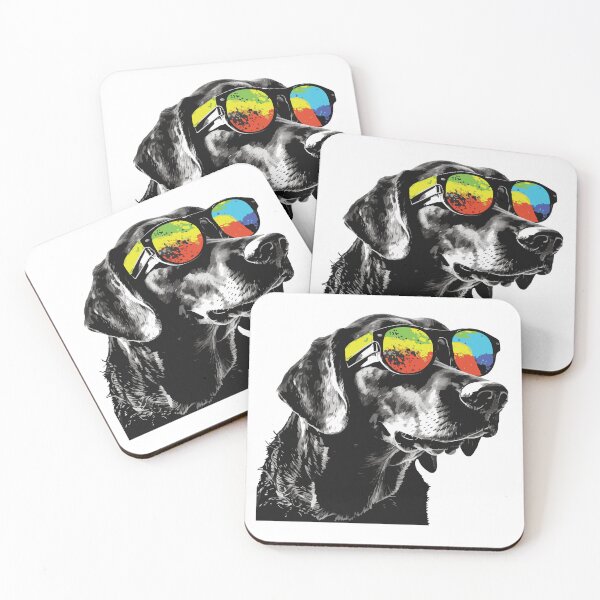 Item preview, Black Labrador Retriever wearing sunglasses designed and sold by saskdigitalart.