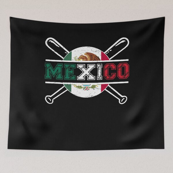 Item preview, Mexico Baseball Flag for Mexican Baseball Fans Distressed Vintage designed and sold by MacAndMoose.