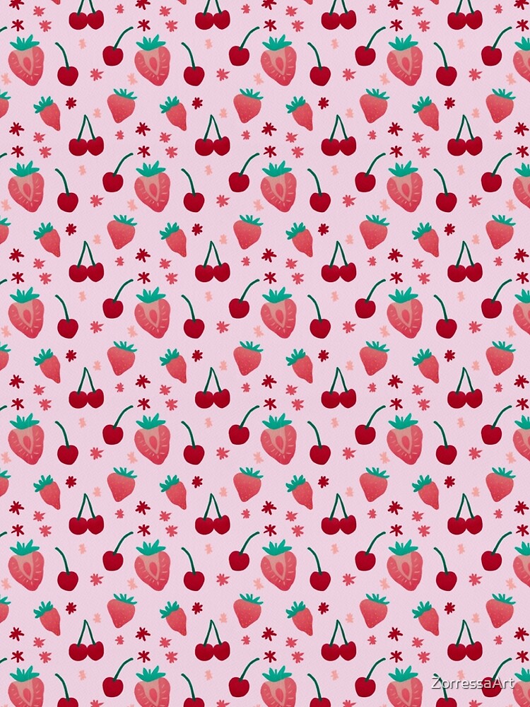 Discover Cherries and Strawberries pattern Leggings