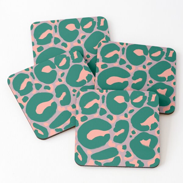 Item preview, Funky leopard print in green and pink on lavender  designed and sold by katerosestudios.
