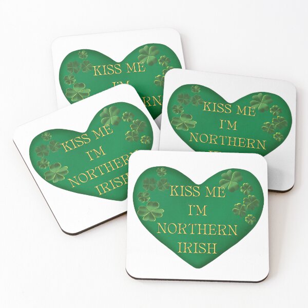 Item preview, Kiss Me I'm Northern Irish Green Clover and Heart designed and sold by Chantockey.