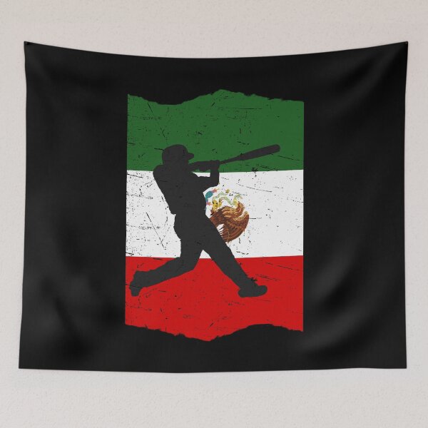 Item preview, Mexico Baseball Flag for Mexican Baseball Fans Distressed Vintage designed and sold by MacAndMoose.