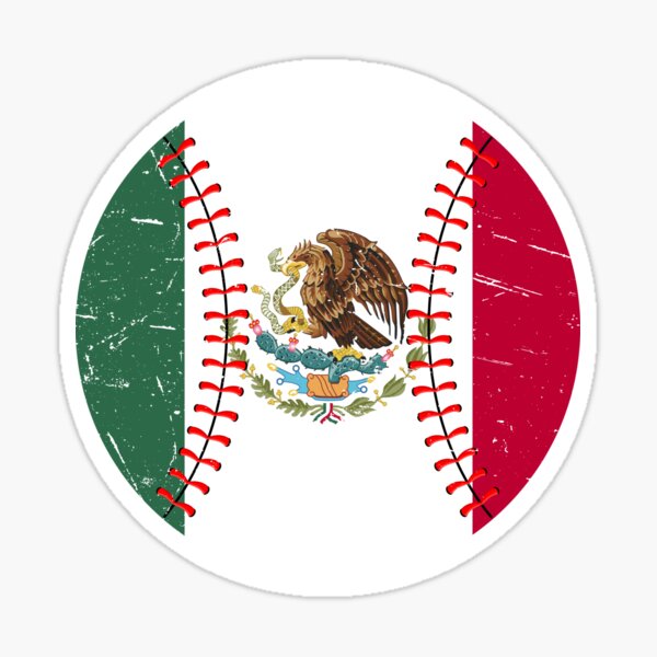  Mexican Flag Baseball Sticker, WaterProof Vinyl