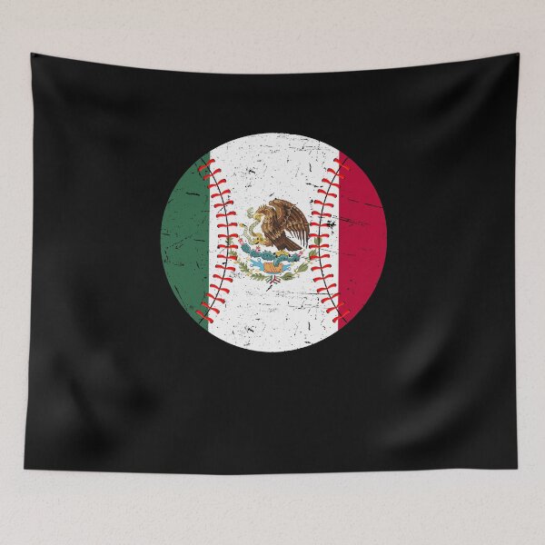 Item preview, Mexico Baseball Flag for Mexican Baseball Fans Distressed Vintage designed and sold by MacAndMoose.