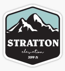 stratton elevation ski skiing climbing hiking biking snow snowboarding Sticker
