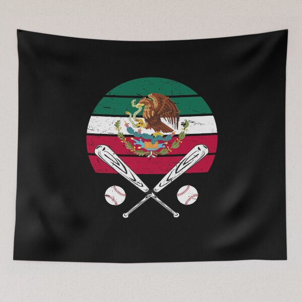 Item preview, Mexico Baseball Flag for Mexican Baseball Fans Distressed Vintage designed and sold by MacAndMoose.