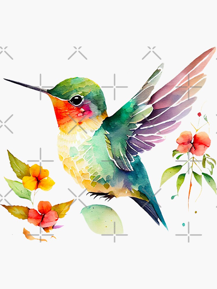 Cute Hummingbird' Sticker