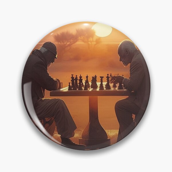 Item preview, Characters Playing Chess In Front Of A Sunset designed and sold by WixWorks.