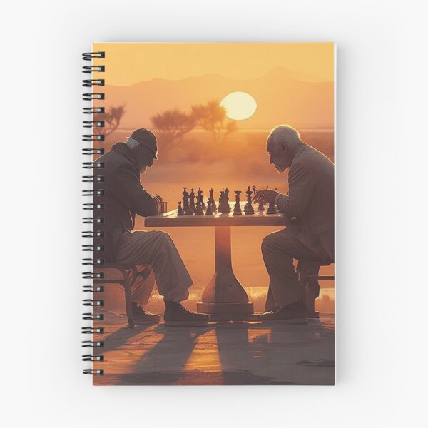 Item preview, Characters Playing Chess In Front Of A Sunset designed and sold by WixWorks.