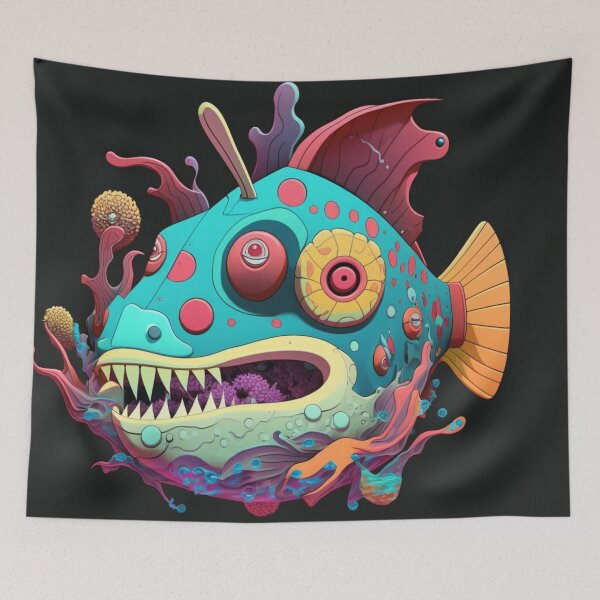 Item preview, Bruxish, the Colorful Psychic Fish in murky waters! designed and sold by Frocentric.