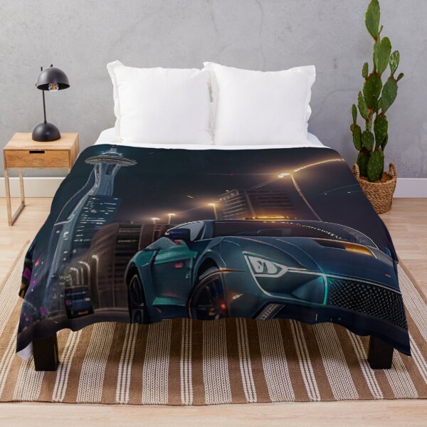 Item preview, Race into the Night with This Extreme Panoramic City Street Scene designed and sold by CreationP.