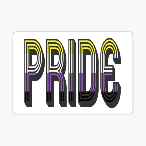 Nonbinary Flag - Retro Pride Collection Sticker