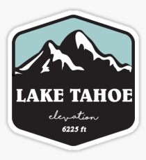 lake tahoe elevation ski skiing hiking climbing biking snow snowboarding Sticker