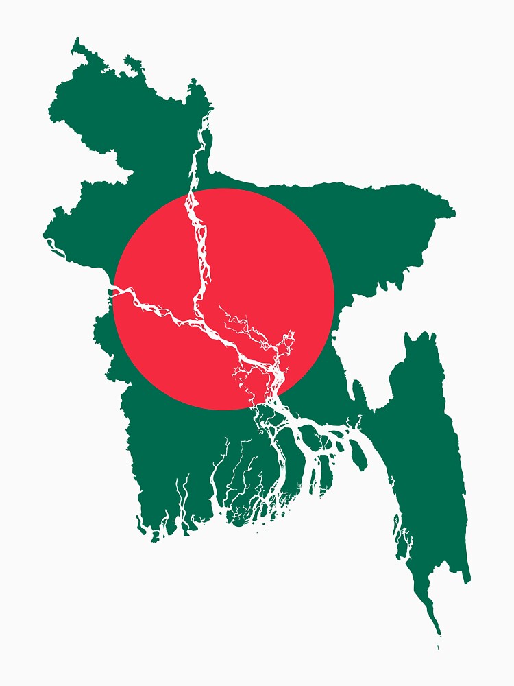 Flag Map Of Bangladesh T Shirt For Sale By Abbeyz71 Redbubble   Raf,750x1000,075,t,fafafa Ca443f4786.u3 