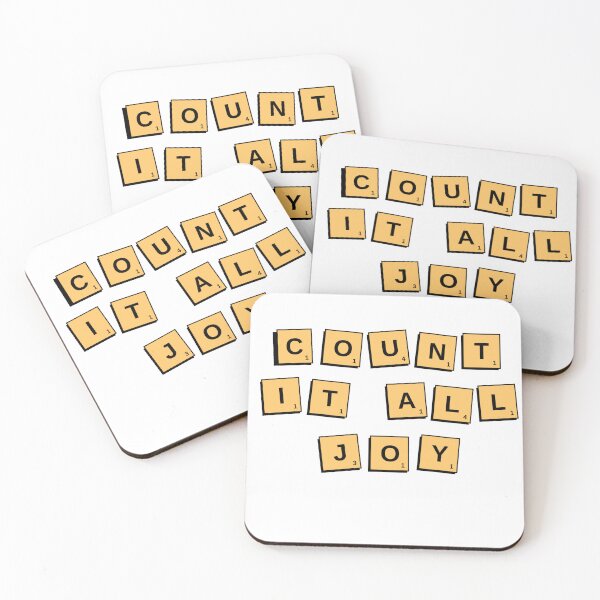Item preview, count it all joy scrabble tiles designed and sold by mandykamp.