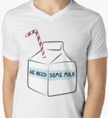 He Need Some Milk Men's V-Neck T-Shirt
