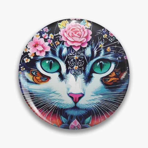 Item preview, Vibrant Botanical cat portrait  designed and sold by Lubellebubble20.