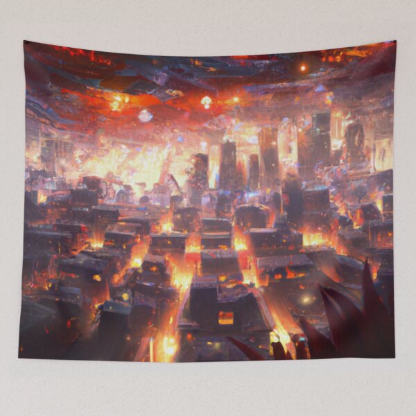 Item preview, The Burning City designed and sold by The Iconic Minimalist.