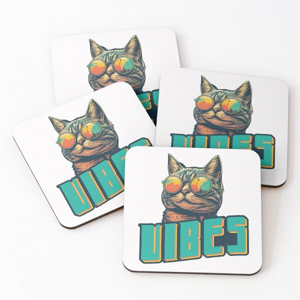 Item preview, Vibes Retro Cat designed and sold by Mffl84.