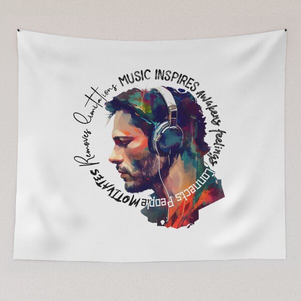 Item preview, Music design | Connects people, get motivated, music awakens feelings, remove limitations designed and sold by VibrantJD.