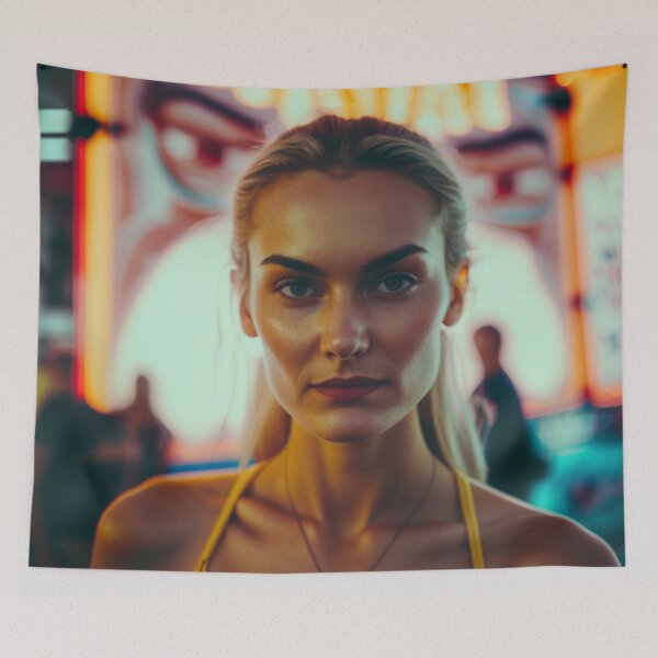 Item preview, Blond woman at the funfair designed and sold by jsebouvi.