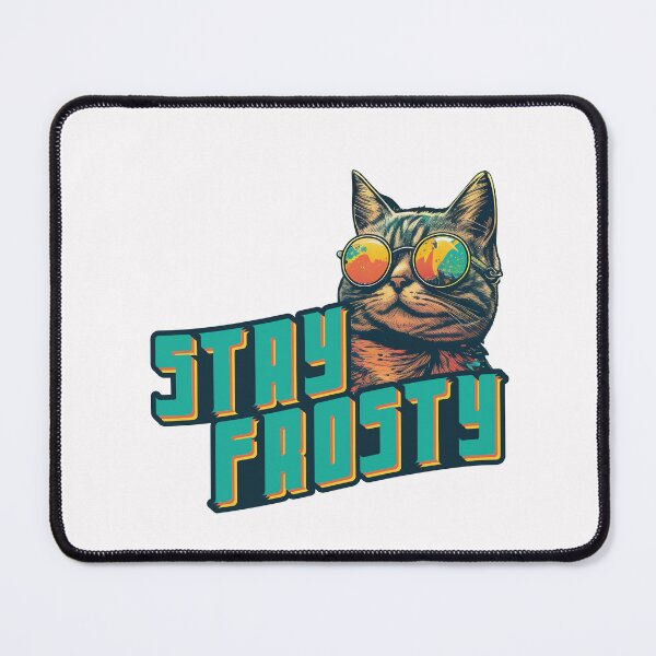 Item preview, Stay Frosty Retro Cat designed and sold by Mffl84.
