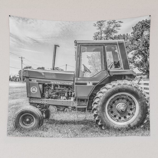 Item preview, A Tractor in Profile in Black and White designed and sold by KEnzPhotography.