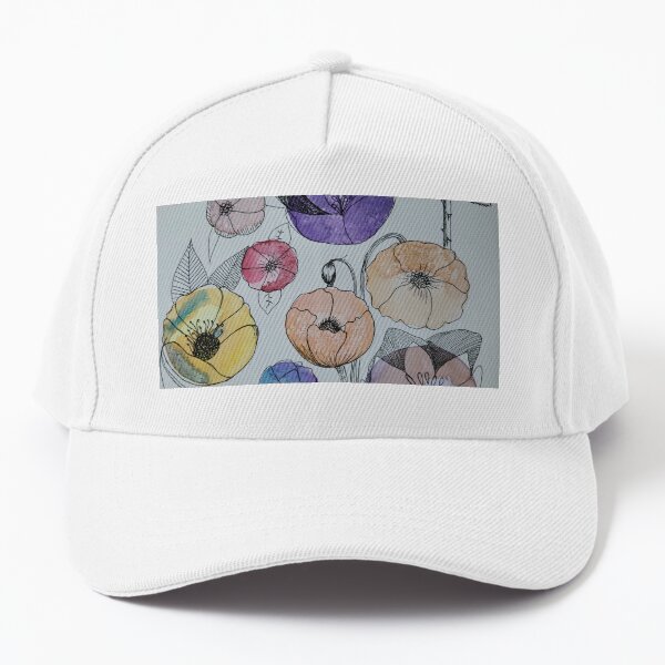 Watercolor flower illustration Baseball Cap