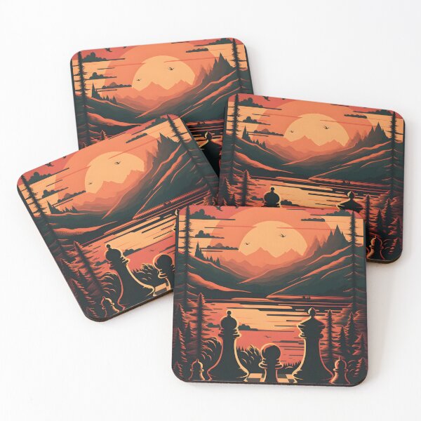 Item preview, chess rerto sunset designed and sold by R.L cases and stickers.