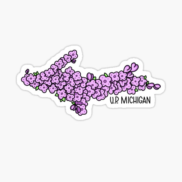 Michigan Lilac Upper Peninsula Sticker