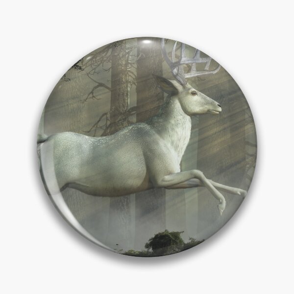 Item preview, Ciervo blanco corriendo en el bosque designed and sold by Daniel Eskridge.