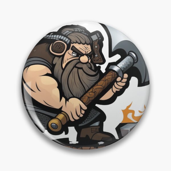 Item preview, Olaf 'The Slayer' - Digital Viking Sticker designed and sold by Frostfire1.