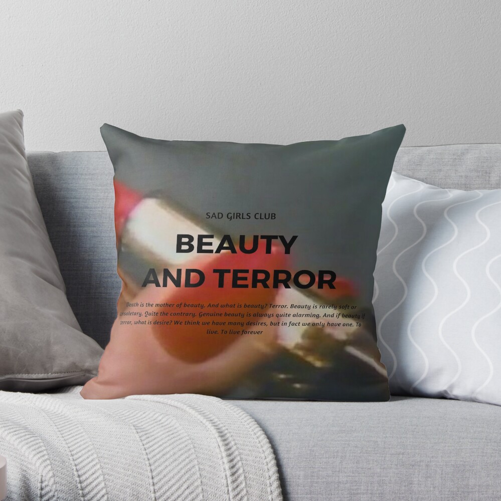 Beauty And Terror Literature Inspired The Secret History Red Aesthetic Lips Make Up Grunge Throw Pillow By Bluemondays Redbubble