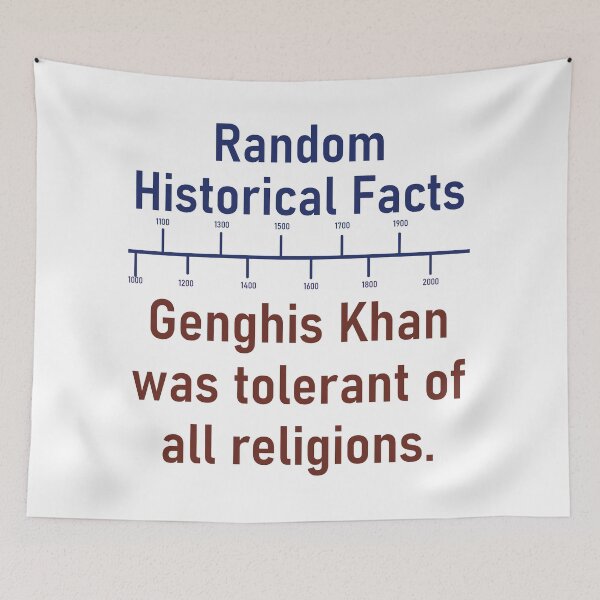 Item preview, Genghis Khan Was Tolerant Of All Religions  - History Fact designed and sold by CrankyOldDude.