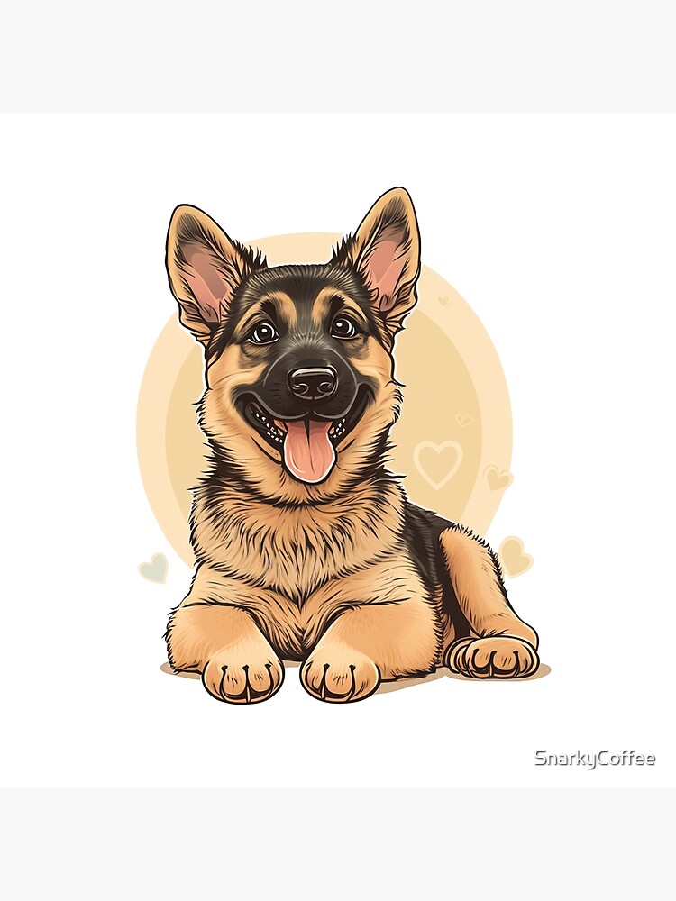 German Shepherd Car Pillows Set of 2 - Watercolor