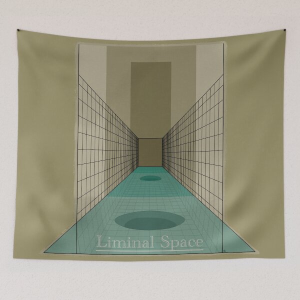Item preview, Liminal Space Pool Corridor Vintage Poster designed and sold by Ignniis.