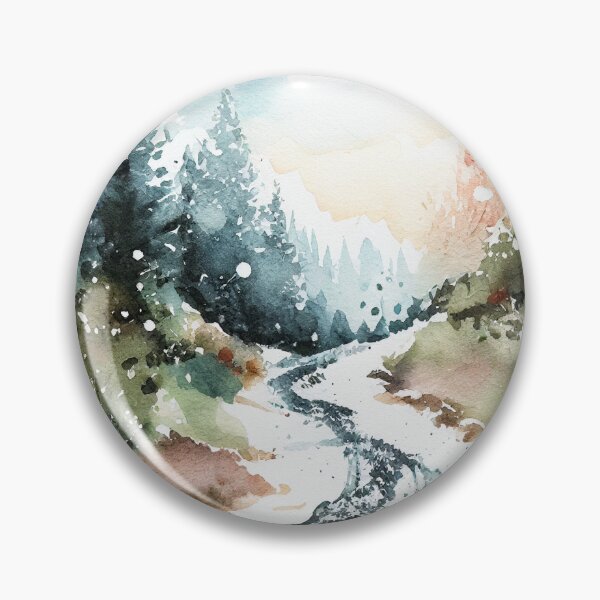 Item preview, Minimalistic Watercolor Spring Landscape Paintings French Minimal Nursery Wall Art designed and sold by Pexelpanoramas.