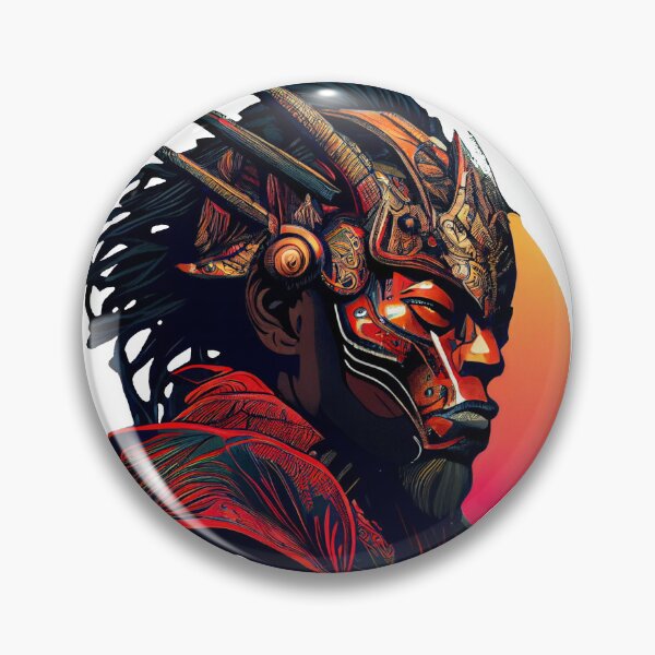 Item preview, Afrofuturism Samurai Warrior 01 designed and sold by SurrealeyeSEA.