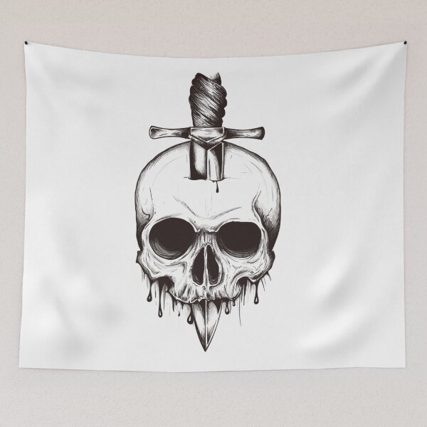 Item preview, Skull with sword designed and sold by Gile-Shop.