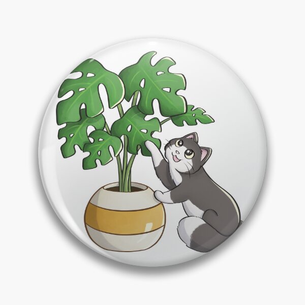 Item preview, Cat Playing With Monstera Leaf designed and sold by Meowrye.