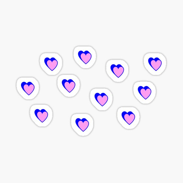 Item preview, Pink and Blue Hearts designed and sold by mariabadasian.