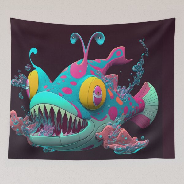 Item preview, Bruxish, the Colorful Psychic Fish in murky waters! designed and sold by Frocentric.
