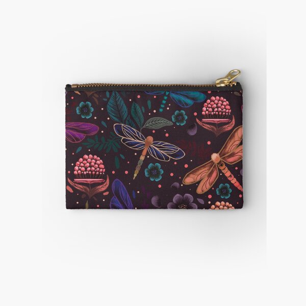 Item preview, Dragonflies and plants night elegant seamless pattern handmade illustration painting designed and sold by · GAMING SOUL ·.
