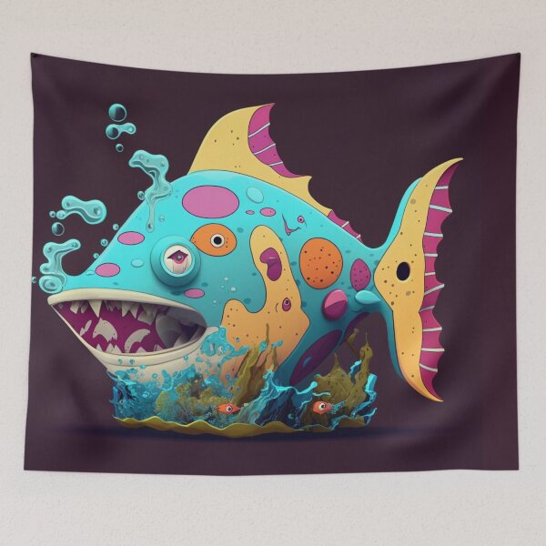 Item preview, Bruxish, the Colorful Psychic Fish in murky waters! designed and sold by Frocentric.
