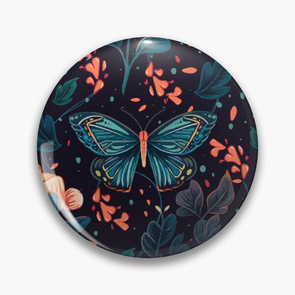 Item preview, Butterflies and plants night elegant seamless pattern handmade illustration painting designed and sold by · GAMING SOUL ·.